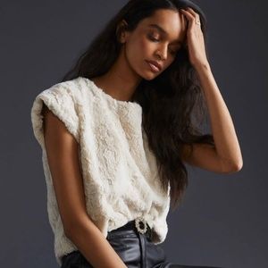 Brand New MAEVE FAUX FUR TEE